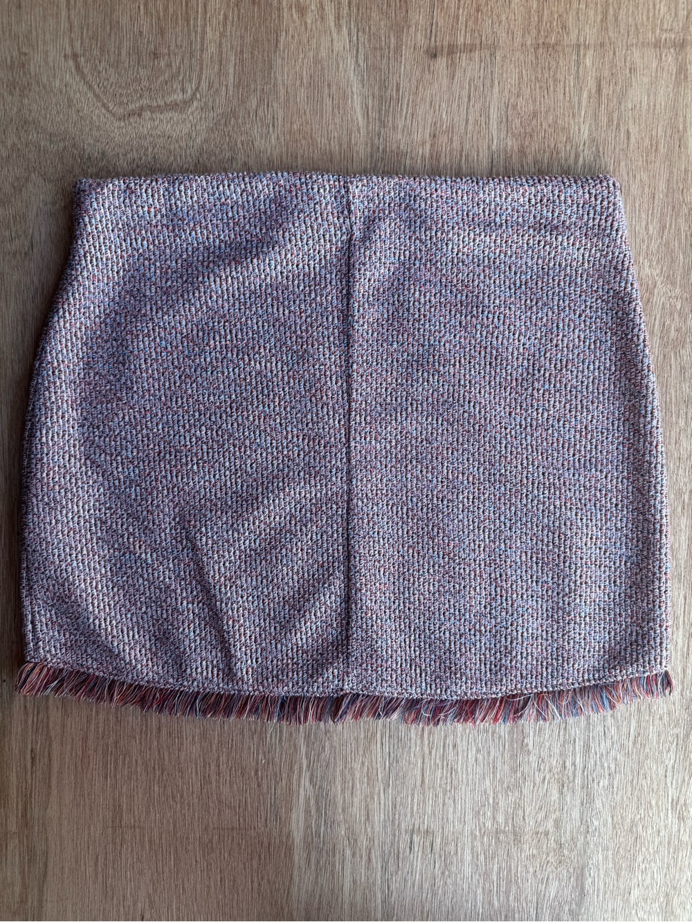 Zara Pink Multicolor Tweed Fringe Mini Skirt - Picture 5 of 5